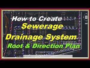 How to Create Sewerage Drainage System Root & Direction Plan. |Pipe Dia & Flow Slope | Part 01