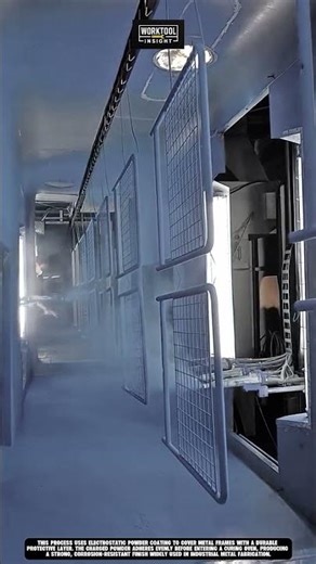 Metal frame powder coating process using Work tool electrostatic sprayer #worktool