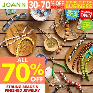 6.5K views | Deals keep getting better! Take at least 30% to 70% off at Joann's Going Out Of Business Sale! Fabrics, Yarn, Crafts, Sewing Machines & so much more. | JOANN Fabric and Craft Stores | Facebook