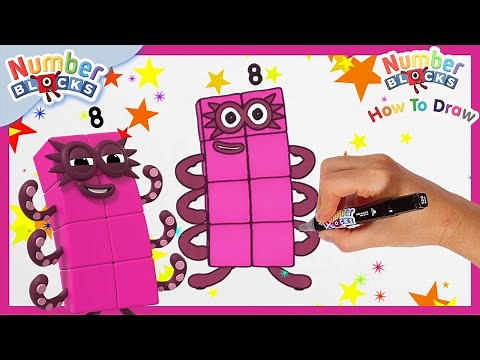 How to draw Numberblock Eight | FUN Drawing Tutorial for Kids | @Numberblocks