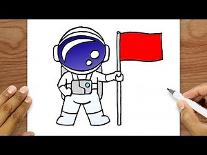 How To Draw An Astronaut Art Hub | Astronaut Drawing In Space