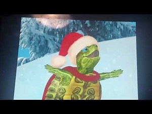 Wonder pets Tuck the turtle looks at the snow