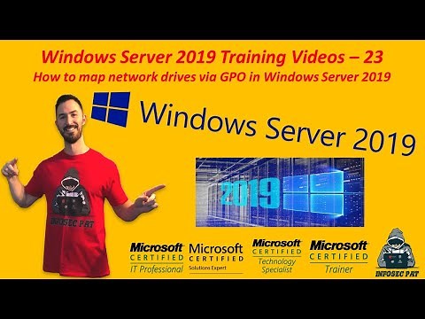 How to map a network drive via GPO in Windows Server 2019 - Video 23 Windows Server 2019 Training