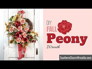 DIY Fall Peony Wreath For Front Door | Fall Wreath Tutorial