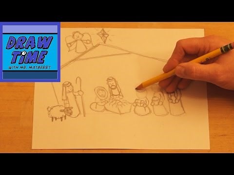 How to Draw a Nativity Scene