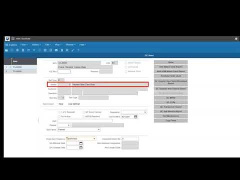 Infor CloudSuite SyteLine Quick Overview - Quality Module