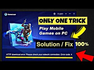 How to Solve GameLoop HTTP Download Error Code 4 | GameLoop not install | Network Connection Error