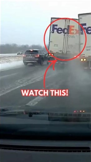 FedEx Trucks Crash During Ice Storm on I-90 in Illinois