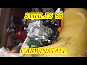 STIHL TRIMMER / FS 55 R CARBURETOR INSTALL / TOOL MODIFICATION / FINAL ADJUSTMENTS