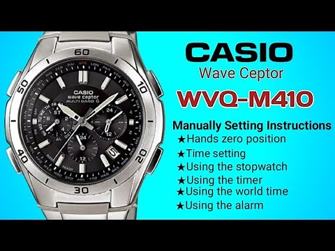 Casio Wave Ceptor WVQ-M410, (5174) setting instructions.