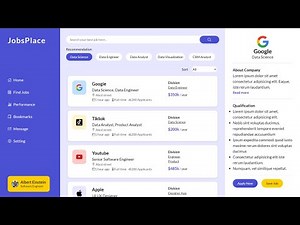 Responsive Job Portal Website page using HTML CSS and Javascript | Online Job Vacancy