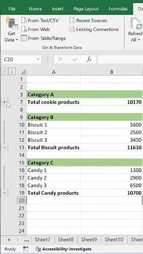 Excel Tutorial | Grouping and Ungrouping