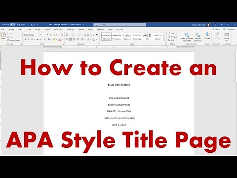 How to Create an APA Style Title Page (7th edition: 2021 - on)