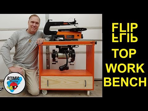 Flip Top Work Bench - Space Saver On Wheels