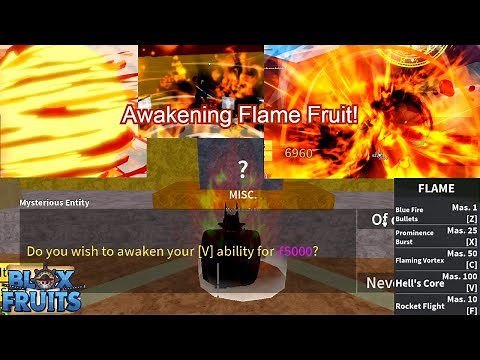 Awakening Flame Fruit! | Blox Fruits (Total fragments in description)