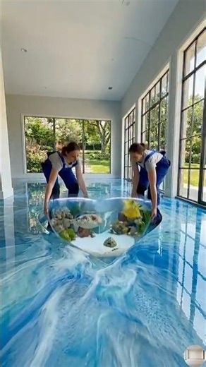 Luxury Epoxy Floor Transformation 😍🔥 | Satisfying Modern Interior Design #shorts #shortsfeed