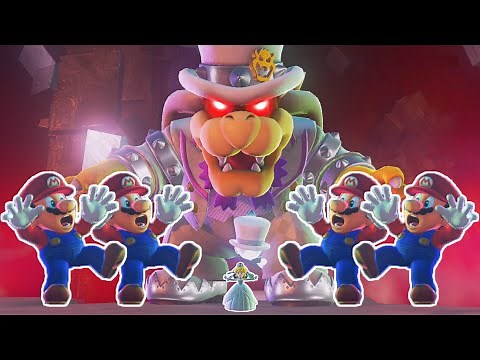 Super Mario Odyssey - All Bosses with Multiple Marios