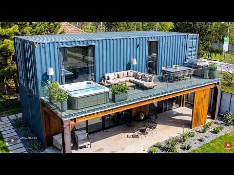 Man Built an Insane 2-Story Shipping Container Home With a Terrace!