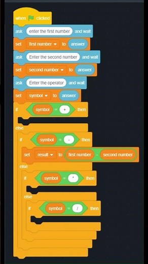 How to make a calculator in scratch easy version #coding #programming