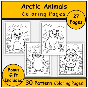 Arctic Animals Coloring Pages for Kids | Printable Polar Animals Coloring Pages