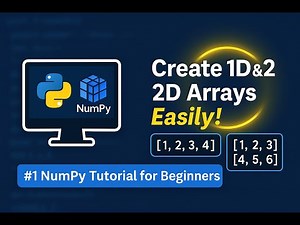 🔥V1-Numpy- Create 1D & 2D Arrays | Python NumPy Tutorial –Beginners Guide with Examples