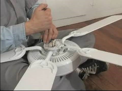 How to Install a Ceiling Fan : How to Complete Blade Installation for Ceiling Fan