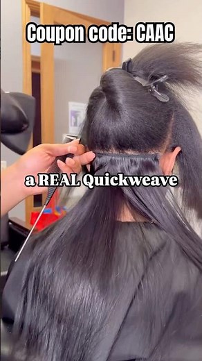 Seamless Quick Weave😍Mini Leave Out As Clip Ins Tutorial Ft.#ulahair #silkpress
