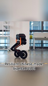 Bipedal robot TRON 1, made by a Shenzhen-based company, can easily climb stairs, and can be equipped with radar, a robotic arm, and cameras. #bipedal #robot | China Xinhua News