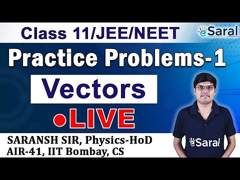 Vectors | Practice Problems (PART-1) | Class 11, JEE, NEET Physics | Saransh Sir