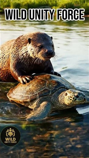 Can You Believe This Otter Helps Turtle Caught in River Net, animal-to-animal rescue, heroic rescue