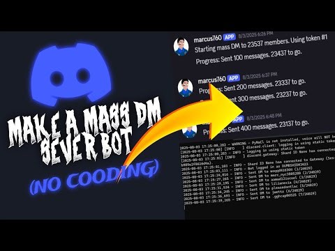 Mass DM Discord Server Advertising Made Easy (No Coding 2025 Discord Bot)