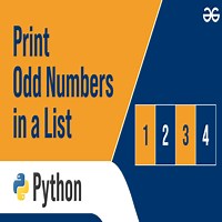 Python program to Print Odd Numbers in a List