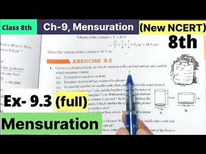 Class 8th Chapter 9 Mensuration exercise 9.3 fully solved NCERT New Book | Ex 9.3 class 8 Maths cbse