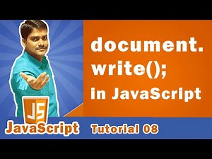 JavaScript document.write() Method | document.write() Method in JavaScript - JavaScript Tutorial 08 Video Lecture | Crash Course for Software Development (English)