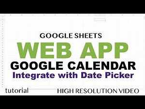Integrate Google Calendar in Web App - Google Apps Script Web App Tutorial - Part 6