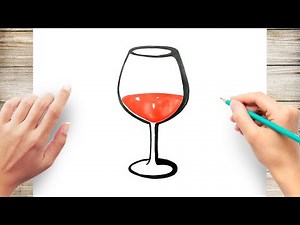 How to Draw Wine Glass