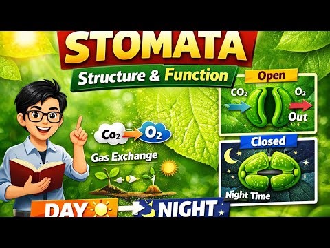 Closing And Opening Of Stomata|| Stomata structure and function