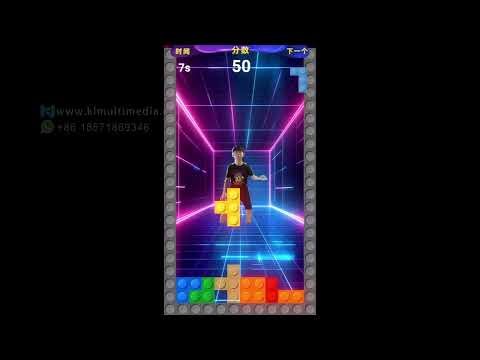 Motion-Sensing Tetris Game - Interactive Body Control Puzzle Experience | Sports Kinect Game