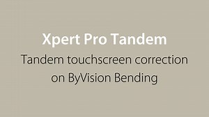 Tutorial about the touchscreen correction on "ByVision Bending" for our Xpert Pro Tandem pressbrake, enabling an easy operation on a tandem machine. Control the whole bending process by a few finger swipes. Moreover ByVision Bending supports you with an extensive database that contains parameters for all common types of sheet-metal and tooling. Depending on sheet-thickness and bending-angle the interface determines the ideal bending process and suggests the right tooling. Offline Programing is p