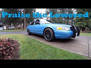 How to lower a Crown Vic Police Interceptor & replace front struts.