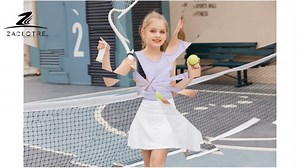 Watch Kid Girls Sports Pleated Skirt Athletic Skorts on Amazon Live