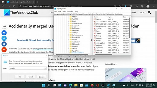 Accidentally merged User folders; How to unmerge Downloads folder