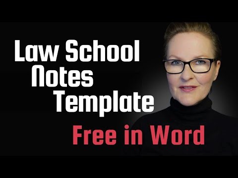 Law School Note-Taking Template in Word (Free)