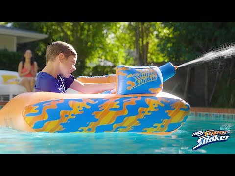 NERF Super Soaker Megaforce Battle Tank: NEW Inflatable Tank Ride-On!