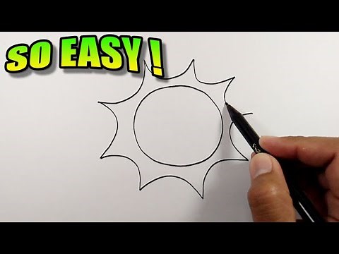 How to draw a sun | Simple Drawings | Sun Drawing Easy