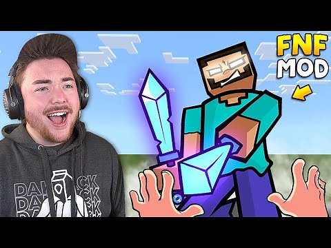 PLAYING THE MINECRAFT HEROBRINE FNF MOD... (best song so far)
