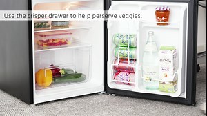 RCA - 2-Door - Compact Refrigerator/Freezer - Reversible Doors - Adjustable Thermostat - 3.2 Cu. Ft. - Black,