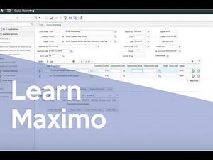 Quick Reporting in Maximo