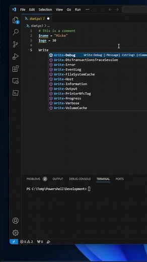Basic scripting powershell for beginners comments and variables #beginner #tutorial #powershell