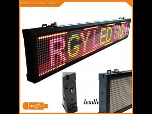 USB Led Display Tutorials Leadleds Tricolor Led Sign LLDP762-1696RGY